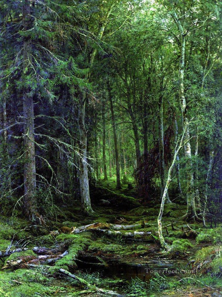 backwoods 1872 classical landscape Ivan Ivanovich Oil Paintings